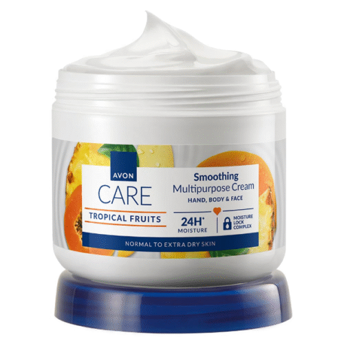 Wygładzający krem do twarzy, rąk i ciała Tropikalne owoce z ekstraktami ananasa, mango i papai